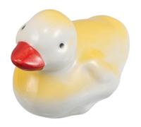 SUPVOX Tiny Ceramic Duck Figurine Unique Floating Fish Tank Decoration Handpainted Aquarium Ornament for Home and Office Decor Space Efficient Design Sturdy Ceramic Material