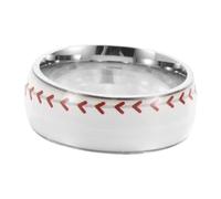 SUPVOX Titanium Steel Baseball Ring for Men and Women Simple Plain Design Comfortable Wear Smooth Finish Unisex Sports Themed Jewelry for Weddings and Everyday Use
