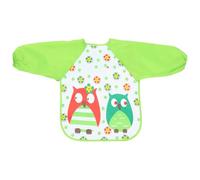 SUPVOX Toddler's EVA Apron, Green, Art Coat with Unique Owl Pattern, 1-3 Years