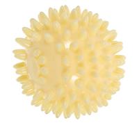 SUPVOX Tpr Spiked Molar Chew Ball Dog with Paw Print, Yellow Sturdy Interactive Chewing for Puppies and Adult Dogs, Outdoor Training and Boredom Relief