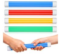 SUPVOX Track Relay Stick 10 Inch Lightweight Running Rods for Kids Kindergarten Pe Classes School Sports Outdoor Training Equipment Set of 4