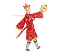 SUPVOX Traditional Chinese Wooden Shadow Puppet Handcrafted Portable Puppet Theatre Prop for Creative Role Play and Cultural Storytelling