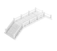 SUPVOX Traditional Miniature Chinese Bridge Figurine White Plastic Bonsai Garden Ornament for Bonsai Garden and DIY Crafts, Realistic Micro Landscape Decoration, Chinese Vintage Style