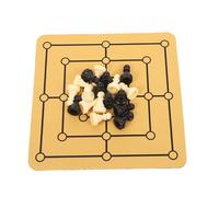 SUPVOX Traditional Nine Mens Morris Board Game Set with Large for Family Entertainment Portable Tabletop Fun for Gatherings Dual-use Mouse Pad Board Enhances Strategy and Interaction