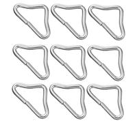 SUPVOX Trampoline Triangle Rings 20Pcs Steel Buckles for Jumping Bed Mesh Cloth Replacement Weather Resistant Rustproof Outdoor Trampoline Accessories for Fitness