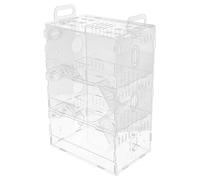 SUPVOX Transparent Acrylic Hamster Cage Small Castle Villa for Guinea Pigs and Small Pets Durable Wear Resistant Design with Even Air Circulation Easy to Clean Observation Enclosure