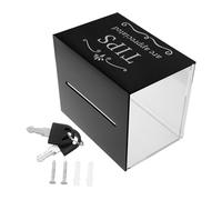 SUPVOX Transparent Acrylic Tip Jar with Lock and Slot for Money Donations Secure for Cafes Bars Musicians and Charity Events Stylish and Easy to Monitor Donation Container