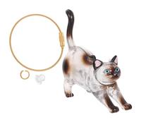 SUPVOX Transparent Cat Hair Storage Keychain Portable Memorial Capsule with Clear Visibility for Pet Hair Keepsake and Whisker Organizer Lightweight Kawaii Cat Design and Giving