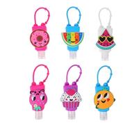 SUPVOX Travel Bottles Portable Cartoon 6pcs 30ml with Silicone Hook Leak-proof Plastic Hand Lotion Bottles Liquid Travel Containers Random Random Color for Hanging on Backpack Or Key Ring for Kids