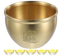 SUPVOX Treasure Basin Brass Wealth Bowl Small Smooth Surface Ornament for Home or Office