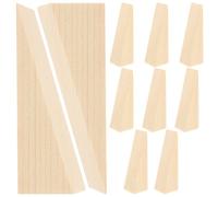 SUPVOX Triangular Wooden Door Stopper Wedges 10Pcs 10X3X3Cm Floor Block for Home Office School Restaurant Apartment Use