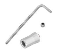 SUPVOX Tuning Fork Stand 0.91x0.59x0.59in Silver Aluminum Alloy Base with Red Artificial Jade for Meditation Music Therapy Sound Healing Accessories Easy Portability Remarkable