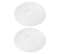 SUPVOX Turntable Mat Enhancing Acrylic Slipmat White for 2pcs Anti-static Vinyl Slipmats and Sound Quality and Bass Definition Record Players for Djs Vinyl Enthusiasts
