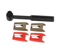 SUPVOX Turntable Stylus Needle with Cleaning Brush Gold and Red Replacement Needles for Vinyl Record Players Enhanced Audio Cartridge for Dj Turntables Noise-reducing Phonograph