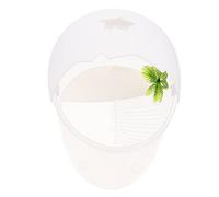 SUPVOX Turtle Terrarium Basking Platform Plastic Reptile Breeding Box Small Turtle Ramp White Cover and Home Raising