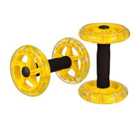 SUPVOX Twin-wheel Abdominal Fitness Roller for Men and Women Dual Wheel Stability Design with Non-slip Handles Portable Home Gym Equipment for Core Strengthening and Calorie Burning