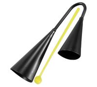 SUPVOX Two Tone Agogo Bells for Handheld Traditional Latin Percussion Instrument with Plastic Stick Enhancing Musical Development and Auditory Skills