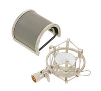 SUPVOX U-shape Microphone Pop Filter and Shockproof Stand Kit for Vocal Recording High-density Windshield and Isolation Mic Cover Easy Installation Compatible with Studio Microphones