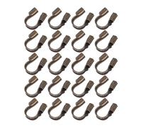 SUPVOX U-Shape Wire Thread Guard Jewelry Accessories, Antique Copper Crimp Beads for DIY Necklace and Bracelet Making, 100pcs Wire Guardian Protectors for Jewelry Crafts