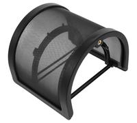 SUPVOX U-Shaped Metal Mesh Microphone Pop Filter Shield, Black Large Mic Windshield Cover for Recording, Podcast, Studio and Vocal Microphones