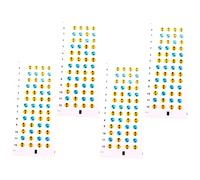 SUPVOX Ukulele Fingerboard Note Stickers 4pcs Sheet Fretboard Scale Decals Guitar Practicing Guide for Beginners Music Learning Accessory