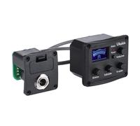 SUPVOX Ukulele Piezo Pickup with LCD Tuner and Band Eq Equalizer Preamp Amplifier for Acoustic Guitar and Folk Instruments Bass Middle Treble with High Sensitivity Display
