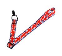 SUPVOX Ukulele Shoulder Strap Union Jack Flag Design Adjustable Instrument Belt for Ukulele Players for Folk and World Music Use