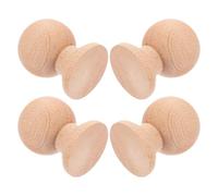 SUPVOX Unfinished Wood Finials 4Pcs Carved Bed Post Decorative Post Tops for Staircase and Home Crafting 7X5Cm