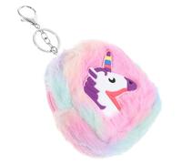 SUPVOX Unicorn with Coin Keychain Zipper and Purse for Women | Plush Polyester, Lightweight Cartoon Style, Protective Pouch, Mini Size, for Ladies, Everyday Carry