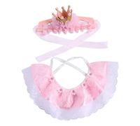 SUPVOX Unique Dog Party Crown and Scarf Set Adjustable Triangle Bandana for Dog Cat Birthday Photo Prop for Pet Celebration