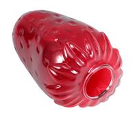 SUPVOX Unique Strawberry Glass Vase for Flowers Cute Red Fruit Shaped Hydroponic Planter Modern Aromatherapy Bottle Stylish Home and Office Decor Vibrant Centerpiece