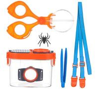 SUPVOX Upgraded Insect Viewer Box with Dual Magnifiers and Ventilated Design Includes Tweezers and Shoulder Strap Portable Outdoor Exploration Kit for Bug Observation and Learning