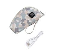 SUPVOX USB Portable Milk Bottle Warmer Sleeve with Zipper Closure and Hand Strap Efficient Nutrient Heat Preservation for Travel Car and Home Use Feeding Bottle Cover Gift Random Color