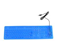 SUPVOX USB Waterproof Rollup Foldable Silicone Keyboard with 109 Keys, Ultra-thin and Washable Design, Reliable and Stable Performance for Office and Travel Use