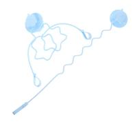 SUPVOX Utensils Holder Strap with Strong Suction Cup Flexible Food Grade Silicone Fork and Spoon Cuff for Boy Girl Stretchable Highchair Accessories Blue Preventing Forks from Falling