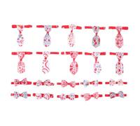 SUPVOX Valentine’s Day Pet Bow Ties Neckties Set 20pcs Mixed Styles Romantic Heart Design Dog and Cat Accessories Party Collar Decoration for Puppies and Cats Assorted style