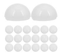 SUPVOX Vanity Mirror Globe Replacement 20pcs White Plastic Lampshade Hemispherical Shape with Smooth Safe Material for Makeup Lighting