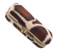 SUPVOX Velvet Single Lipstick Case with Mirror and Iron Clip, Portable Travel Makeup Organizer for Outdoor Use and Social Occasions, Lipstick Holder with Metal Closure