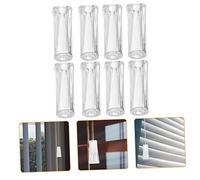 SUPVOX Venetian Blind Accessories 20Pcs Transparent Plastic Blind Cord Knobs Drawstring Pull Ends for Indoor Outdoor Curtains Ceiling Fans