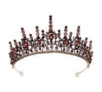 SUPVOX Vintage Baroque Queen Headdress Alloy Tiara Crown with Purple Crystal, Elegant Halloween Costume Accessory for Masquerade and Prom, Chic Retro Style Headwear for Women