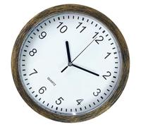 SUPVOX Vintage Clock Safe with Storage Box Brown Retro Brushed Gold Wall Clock for Living Room Decorative round Silent with Hidden Safe 1pcs without Battery