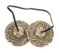 SUPVOX Vintage Hand Cymbal Bell Rhythm Percussion Instrument Made of Copper for Yoga Meditation Relaxation and Sound Healing Small for Easy Handling