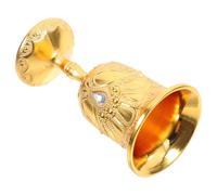 SUPVOX Vintage Medieval Style Metal Goblet Wine Chalice Copper Liquor Cup Retro Home Accessory for Party and Dining, Small High Stem Gothic Drinking Glass in Gold