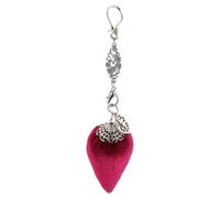 SUPVOX Vintage Red Chili Pepper Pin Cushion Pendant, Colorful Fabric Sewing Pins Storage, Functional Craft Accessory for DIY and Cross Stitch Enthusiasts