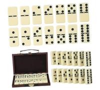 SUPVOX Vintage Style Dominoes Block Set with Portable Case Travel Game for Adults and Material for Fun Party and Family Entertainment