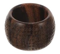 SUPVOX Vintage Wooden Finger Ring with Tiger Stripe Pattern Engraved Buddhist Texts for Men Women Feng Shui Jewelry for Good Luck and Wealth