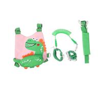 SUPVOX Walking Harness Safety Leash with Soft Breathable Straps for Lost Protection in Crowded Places Dinosaur Pink Tether for Comfortable Outdoor Exploration
