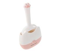 SUPVOX Wall Mounted Plastic Cat Litter Scoop with Holder Fine Mesh Sifter with Dual Gap Design for Efficient Pet Litter Cleaning Lightweight Kitten Poop Scooper Pink