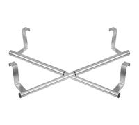 SUPVOX Wall Mounted Stainless Steel Towel Rail 2Pcs for Bathroom and Kitchen Use Scratch-Resistant Smooth Edges