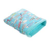 SUPVOX Warm Cotton Sleep Pouch for Small Pets Cozy Hamster Bed Guinea Pig Hideout Sugar Glider Lightweight and Portable Fleece Liner for Rats Hedgehogs Chinchillas Blue Fish Pattern